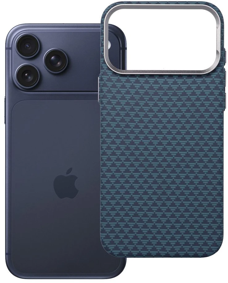 Oem Originalus „iPhone 17 Pro Max / 18 Pro Max“ dėklas (žemas kameros kraštas), „K-Look“, suderinamas su „MagSafe“ mėlynas v2