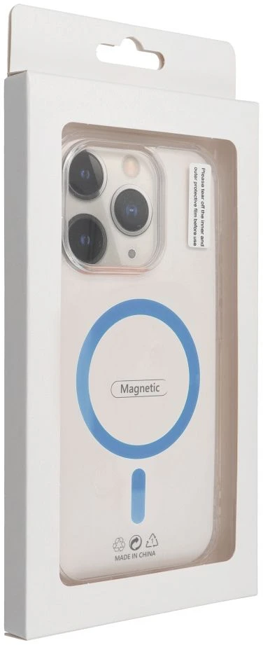 Dėklas Oem Case for iPhone 17 Pro Max / 18 Pro Max Drop Glue Colorful Ring Mag Cover compatible with MagSafe light mėlynas