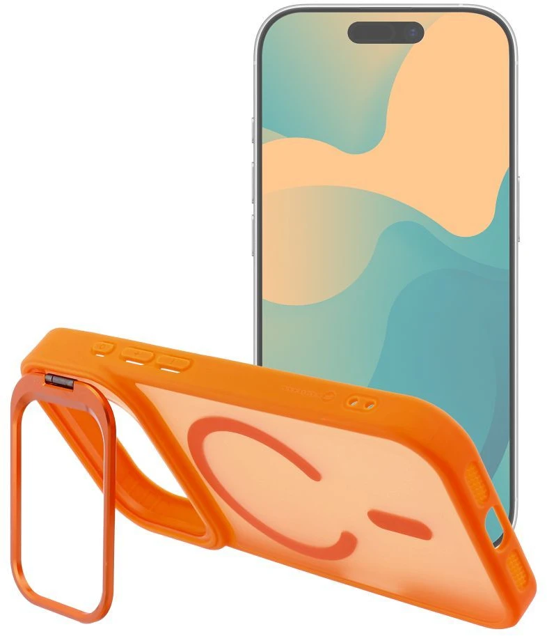 Dėklas Case for iPhone 17 Pro Max / 18 Pro Max Forcell F-Protect Smoke Hybrid Premium compatible with MagSafe oranžinis