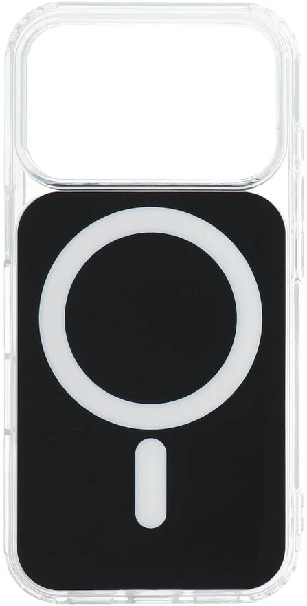 Dėklas Oem Case for iPhone 17 Pro Max / 18 Pro Max Clear Fusion Mag Cover compatible with MagSafe juodas