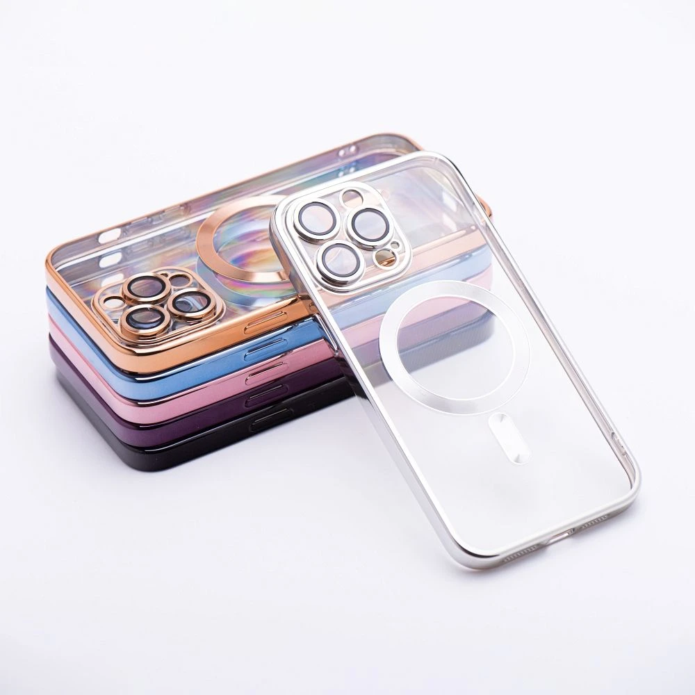 OEM dėklas, skirtas iPhone 17 Pro Max / 18 Pro Max, Electro Mag dangtelis, suderinamas su MagSafe, sidabrinis