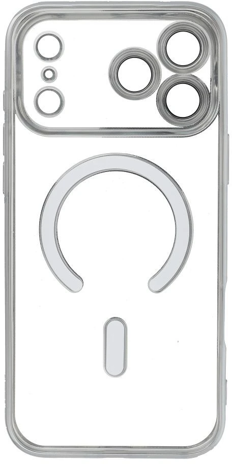 OEM dėklas, skirtas iPhone 17 Pro Max / 18 Pro Max, Electro Mag dangtelis, suderinamas su MagSafe, sidabrinis
