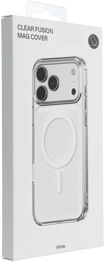 Dėklas Oem Case for iPhone 17 Pro Max / 18 Pro Max Clear Fusion Mag Cover compatible with MagSafe baltas