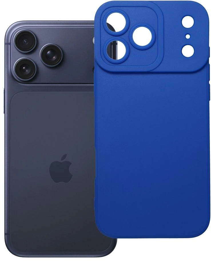 OEM dėklas, skirtas iPhone 17 Pro Max / 18 Pro Max (žemas kameros kraštas), matinis 2.0 mėlynas