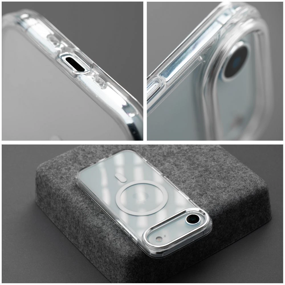 Dėklas Oem Case for iPhone 17 Pro Max / 18 Pro Max Frame Clear Hybrid Mag Cover compatible with MagSafe transparent