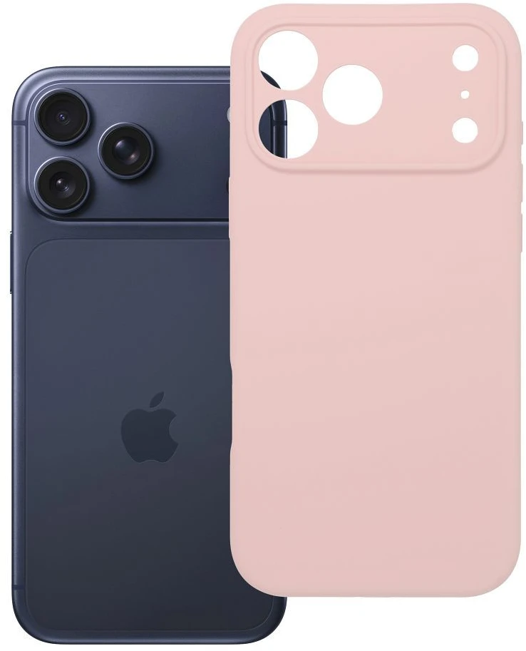 Dėklas Oem Case for iPhone 17 Pro Max / 18 Pro Max (low camera edge) Silicone 2mm (camera protection) compatible with MagSafe powder pink