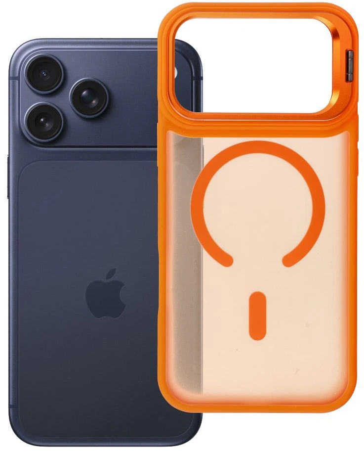 Dėklas Case for iPhone 17 Pro Max / 18 Pro Max Forcell F-Protect Smoke Hybrid Premium compatible with MagSafe oranžinis