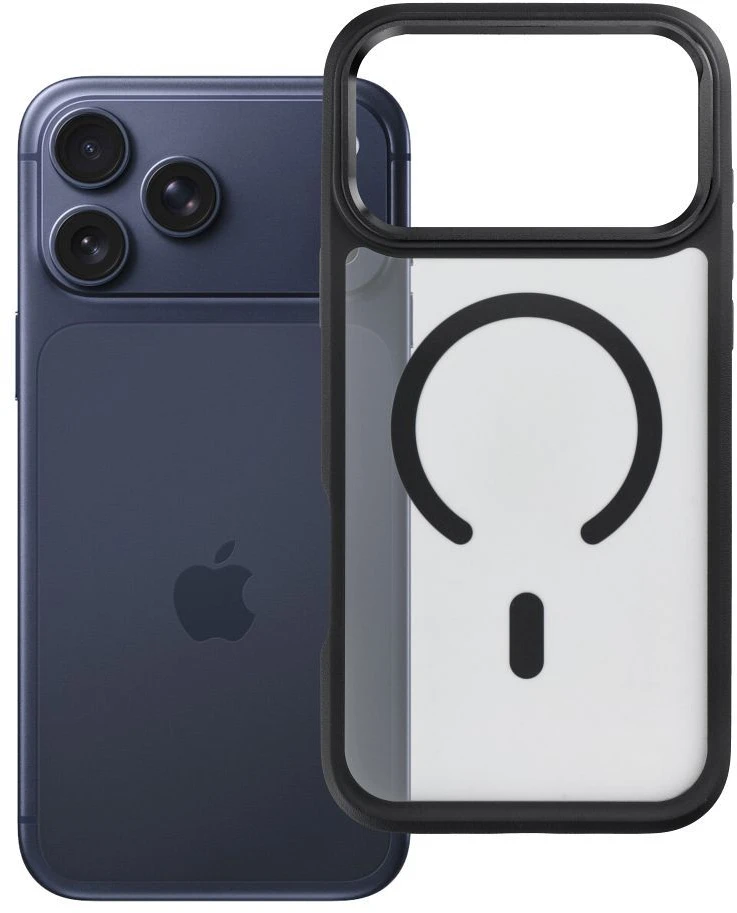 Dėklas Case for iPhone 17 Pro Max / 18 Pro Max Forcell F-Protect Smoke Hybrid Premium compatible with MagSafe juodas