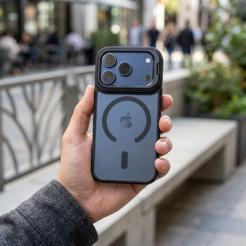 Dėklas Case for iPhone 17 Pro Max / 18 Pro Max Forcell F-Protect Smoke Hybrid Premium compatible with MagSafe navy mėlynas