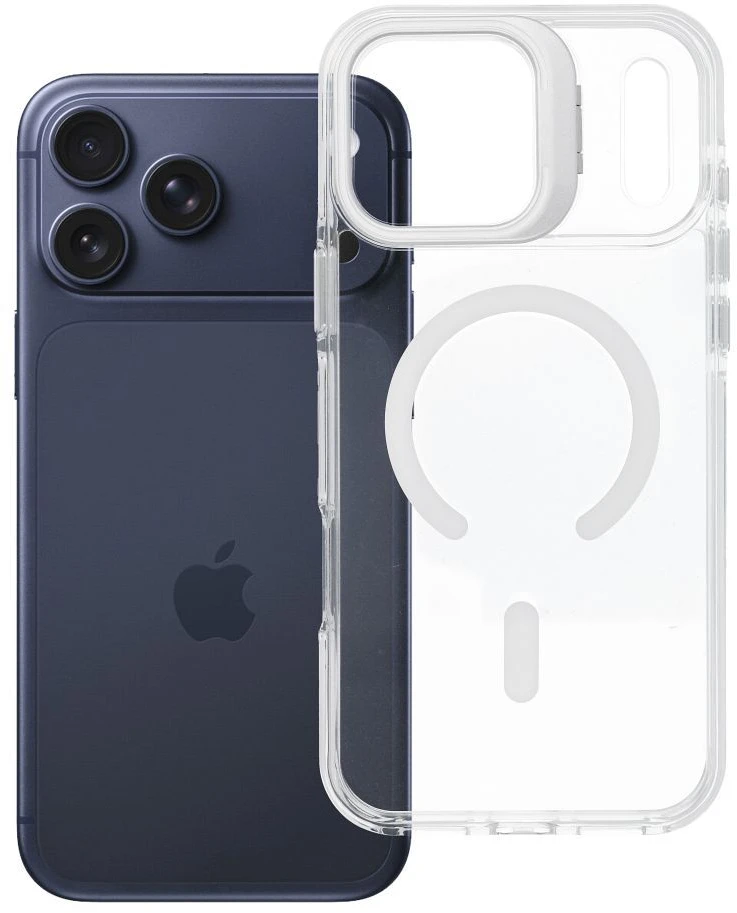 Oem dėklas, skirtas iPhone 18 Pro Max / 17 Pro Max, lęšio mag Cover, suderinamas su MagSafe, baltas