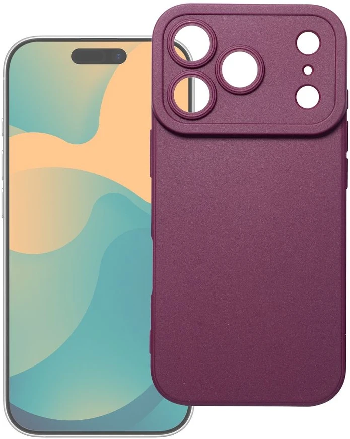 Oem dėklas, skirtas iPhone 17 Pro Max / 18 Pro Max Matt 2.0 tamsios vyšninės spalvos