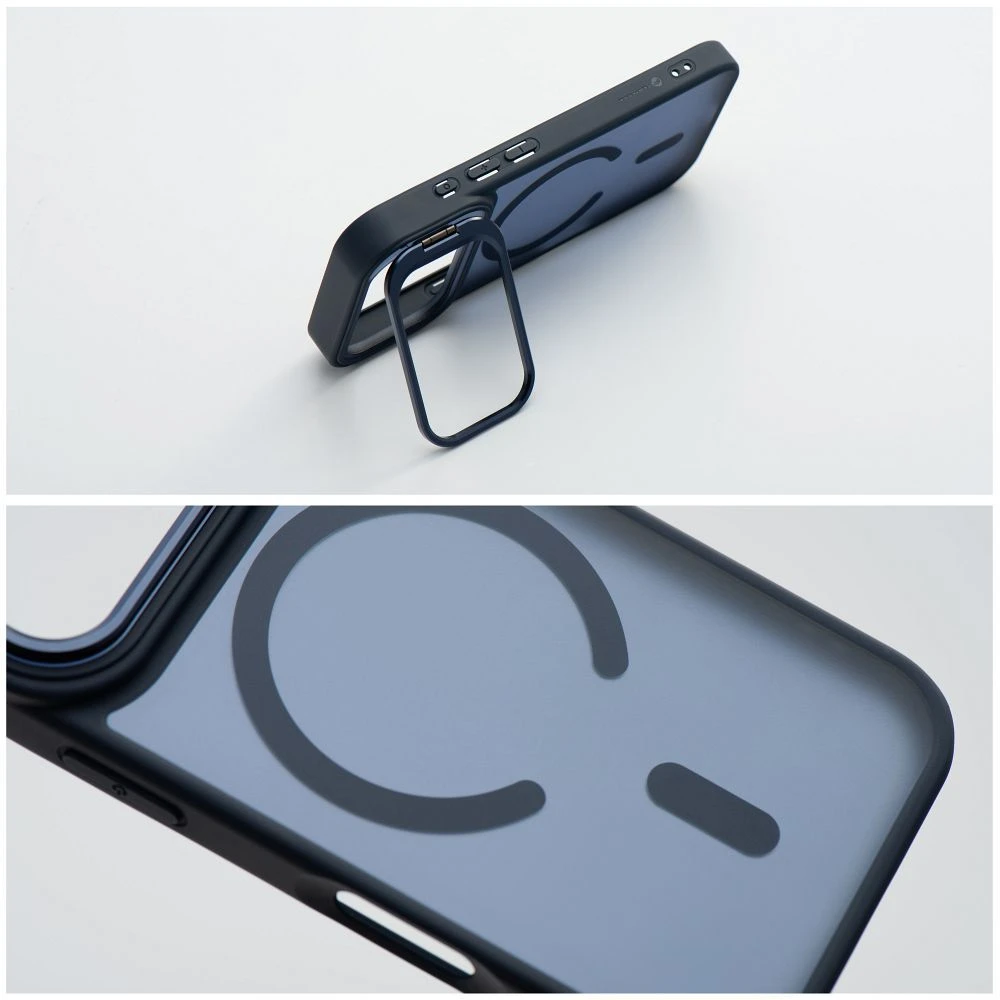 Dėklas Case for iPhone 17 Pro Max / 18 Pro Max Forcell F-Protect Smoke Hybrid Premium compatible with MagSafe navy mėlynas