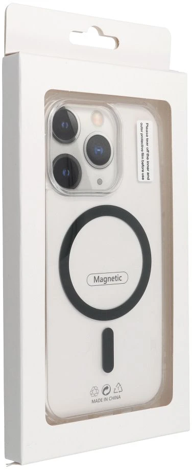 Dėklas Oem Case for iPhone 17 Pro Max / 18 Pro Max Drop Glue Colorful Ring Mag Cover compatible with MagSafe juodas