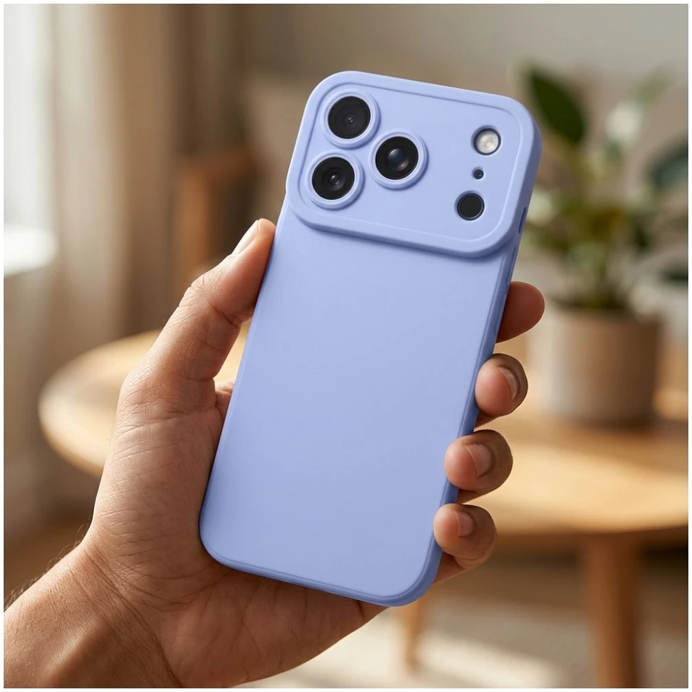 Oem dėklas, skirtas iPhone 17 Pro Max / 18 Pro Max, matinis 2.0 šviesiai mėlynas