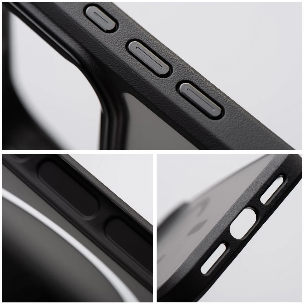 Dėklas Case for iPhone 17 Pro Max / 18 Pro Max Forcell F-Protect Smoke Hybrid Premium compatible with MagSafe juodas