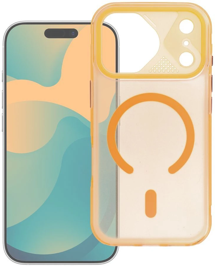 Prodigee Originalus „iPhone 17 Pro Max“ dėklas „Aurora“, suderinamas su „MagSafe“, oranžinis