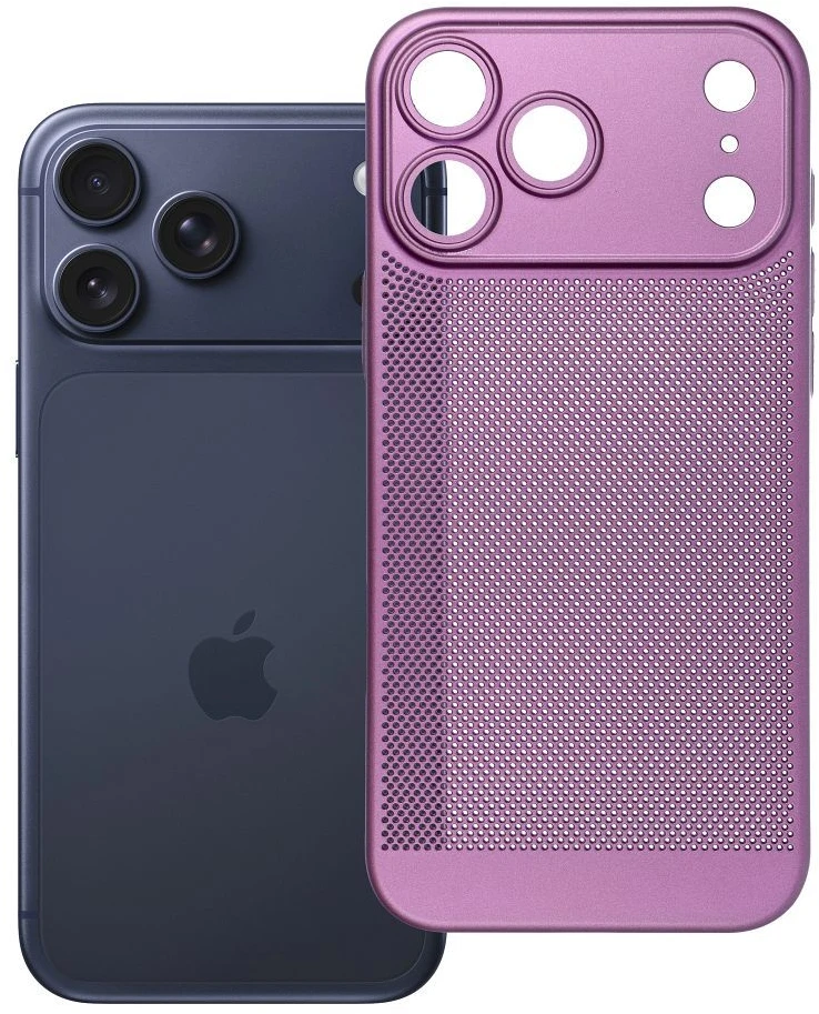 OEM dėklas, skirtas iPhone 17 Pro Max / 18 Pro Max (žemas kameros kraštas) Breezy violetinė