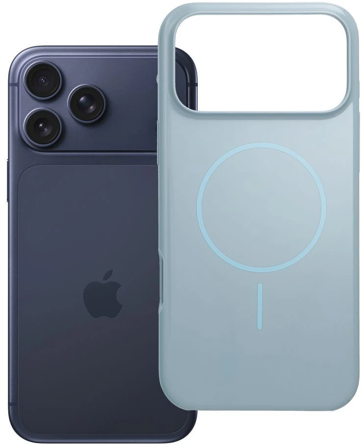 Oem Originalus „iPhone 17 Pro Max“ / „18 Pro Max“ dėklas (žemas kameros kraštas), blizgus „Mag“ dėklas, suderinamas su „MagSafe“, mėtinės spalvos