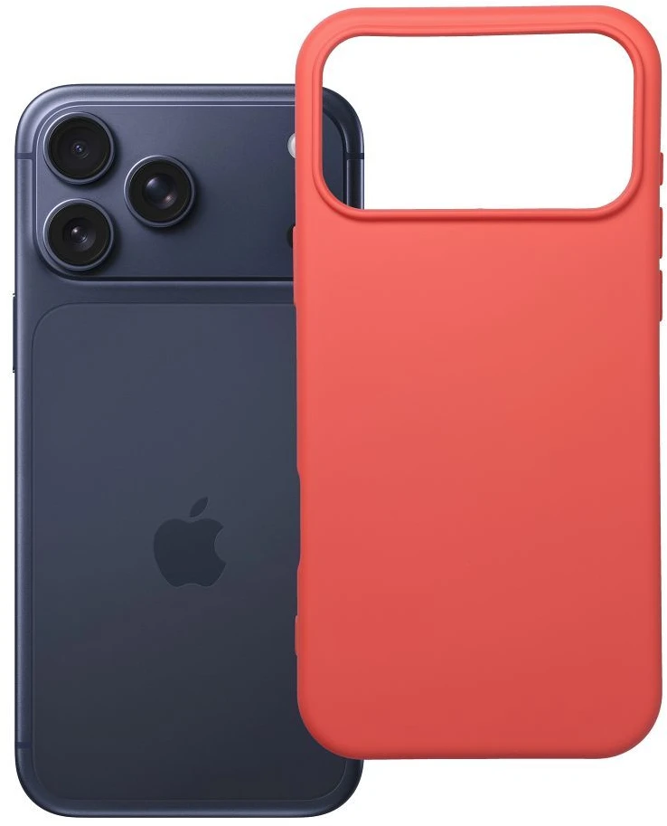 OEM dėklas, skirtas iPhone 17 Pro Max / 18 Pro Max (žemas kameros kraštas), silikoninis, persikinės spalvos