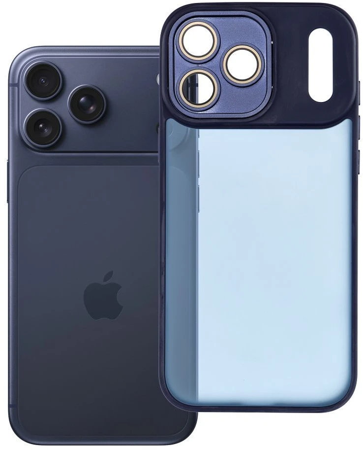 OEM dėklas, skirtas iPhone 17 Pro Max / 18 Pro Max (žemas kameros kraštas), įvairių spalvų, mėlynas