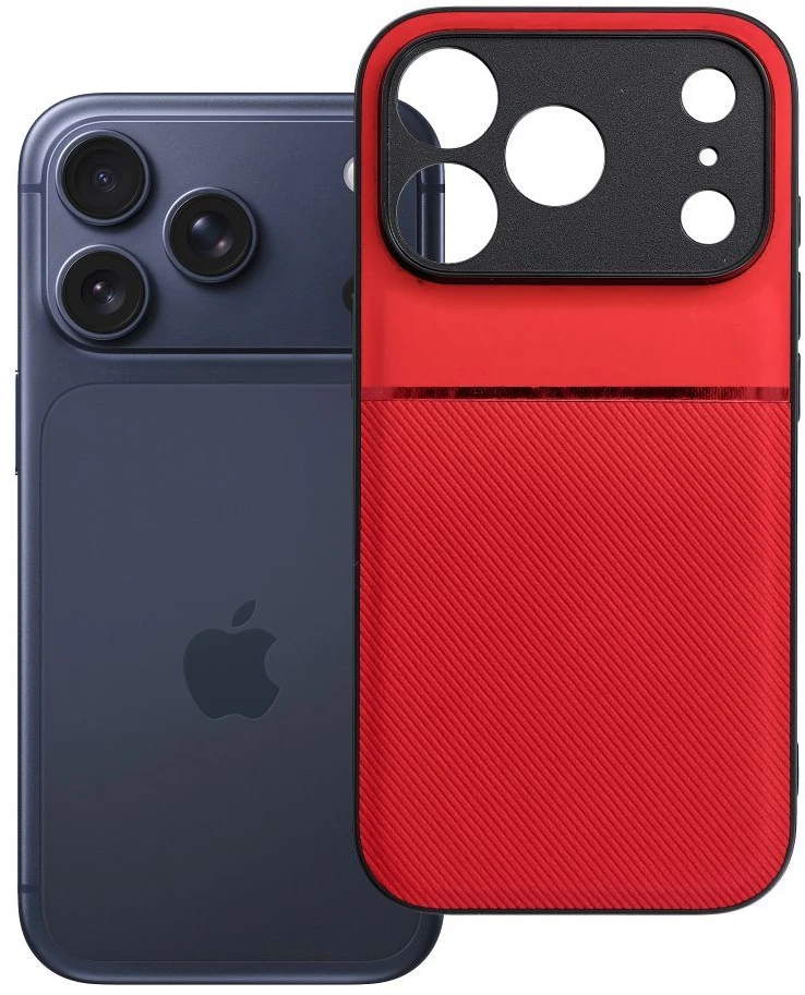 OEM dėklas, skirtas iPhone 17 Pro / 18 Pro (žemas kameros kraštas), kilnus raudonas