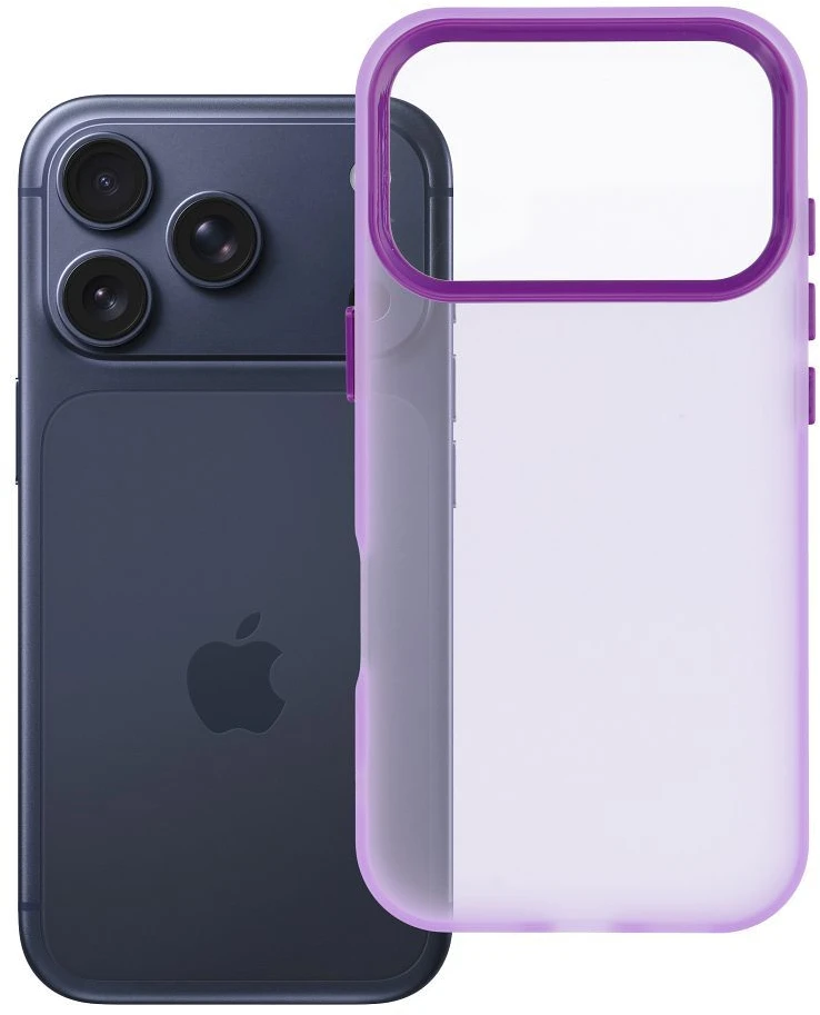 OEM dėklas, skirtas iPhone 17 Pro / 18 Pro (žemas kameros kraštas) Sappy violetinė