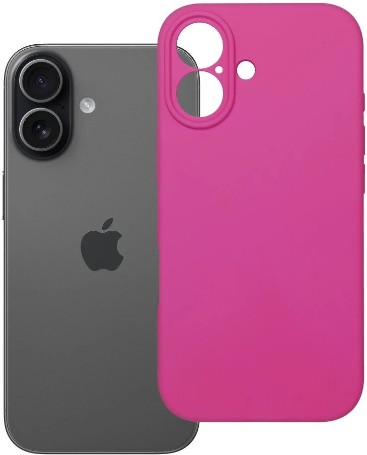 OEM dėklas, skirtas iPhone 17 silikoniniam 2 mm dėklui (apsaugai nuo kameros), rožinis