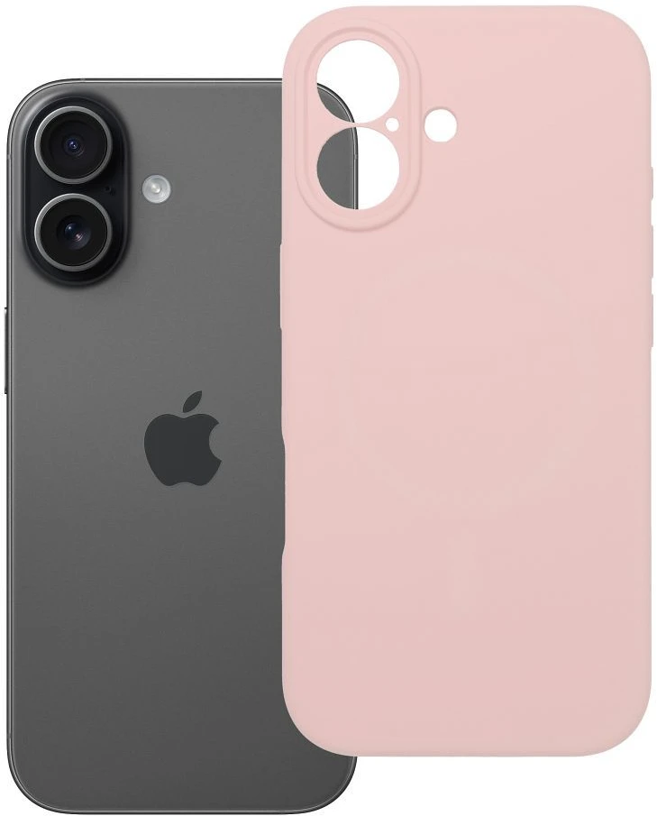OEM dėklas, skirtas iPhone 17 silikoniniam 2 mm dėklui (apsaugai nuo kameros), rausvos spalvos