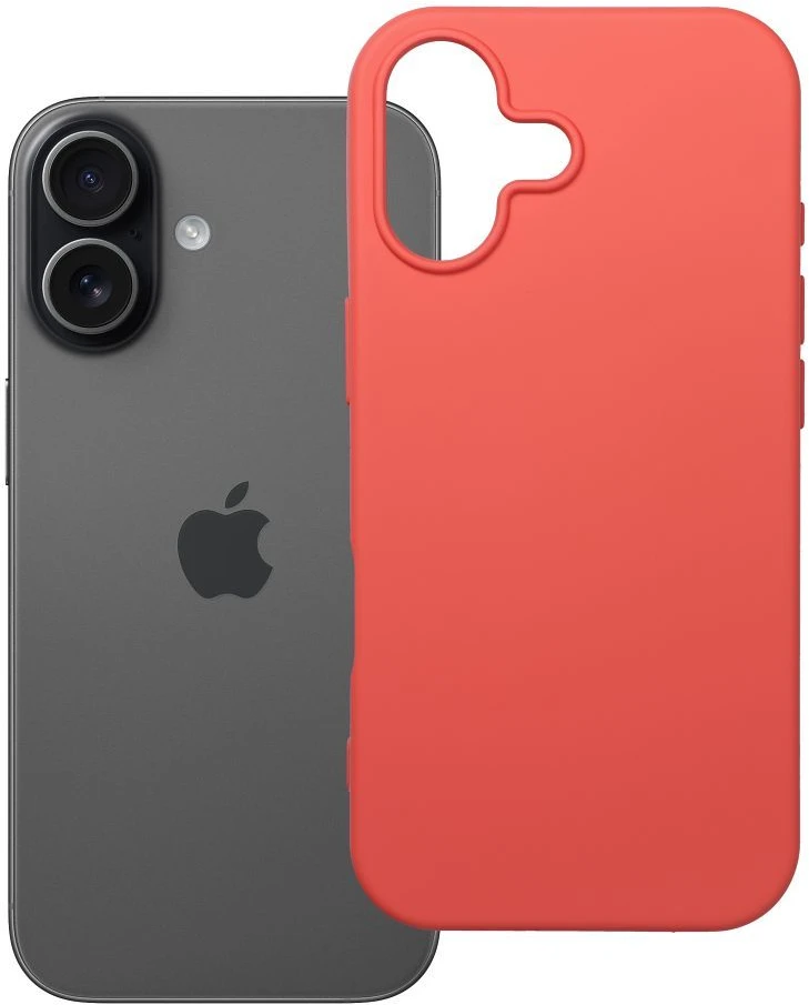 OEM dėklas, skirtas „iPhone 17“ silikonui, persikų spalvos