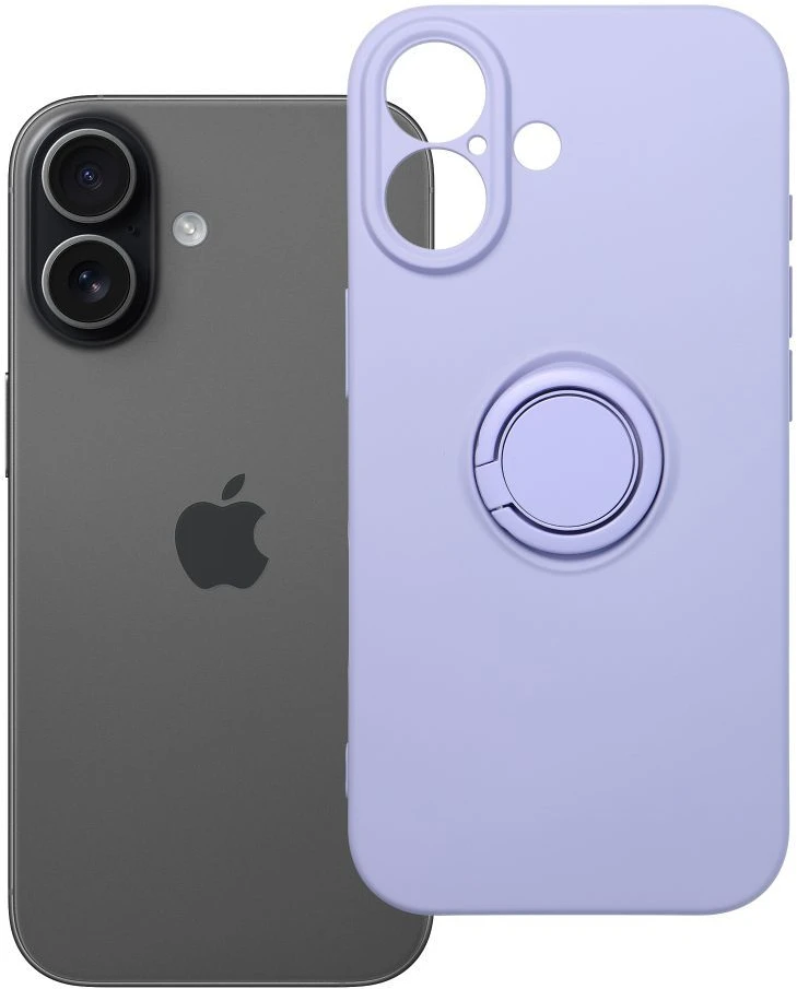 Dėklas Oem Case for iPhone 17 Silicone Ring violetinė