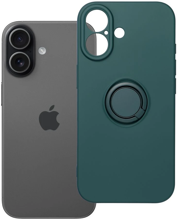 OEM dėklas iPhone 17 silikoniniam žiedui žalias