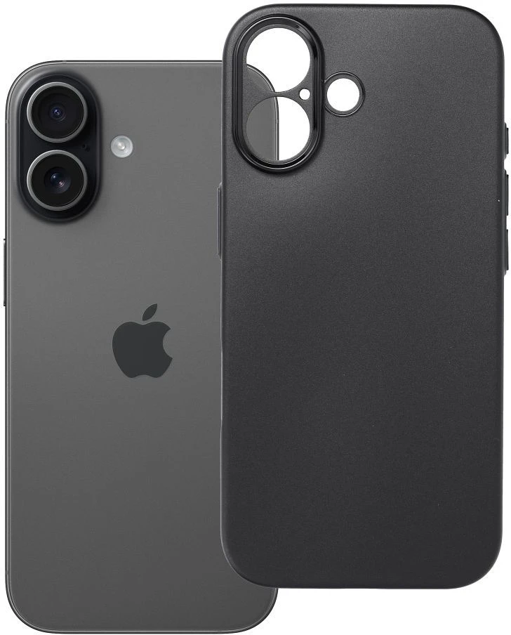 OEM dėklas, skirtas iPhone 17, itin plonas, matinis, juodas