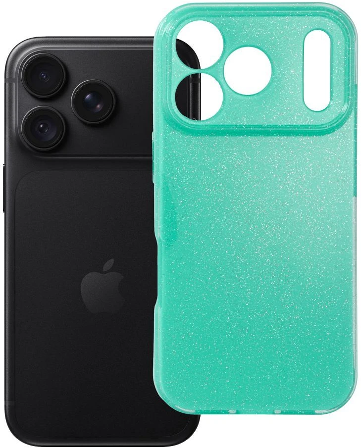 OEM dėklas iPhone 18 Pro / 17 Pro, permatomas dėklas, 2 mm, mėtų spalvos