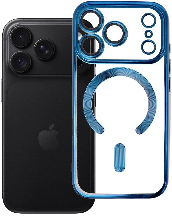 Oem dėklas, skirtas iPhone 18 Pro / 17 Pro Electro Mag dėklas, suderinamas su MagSafe, tamsiai mėlynas