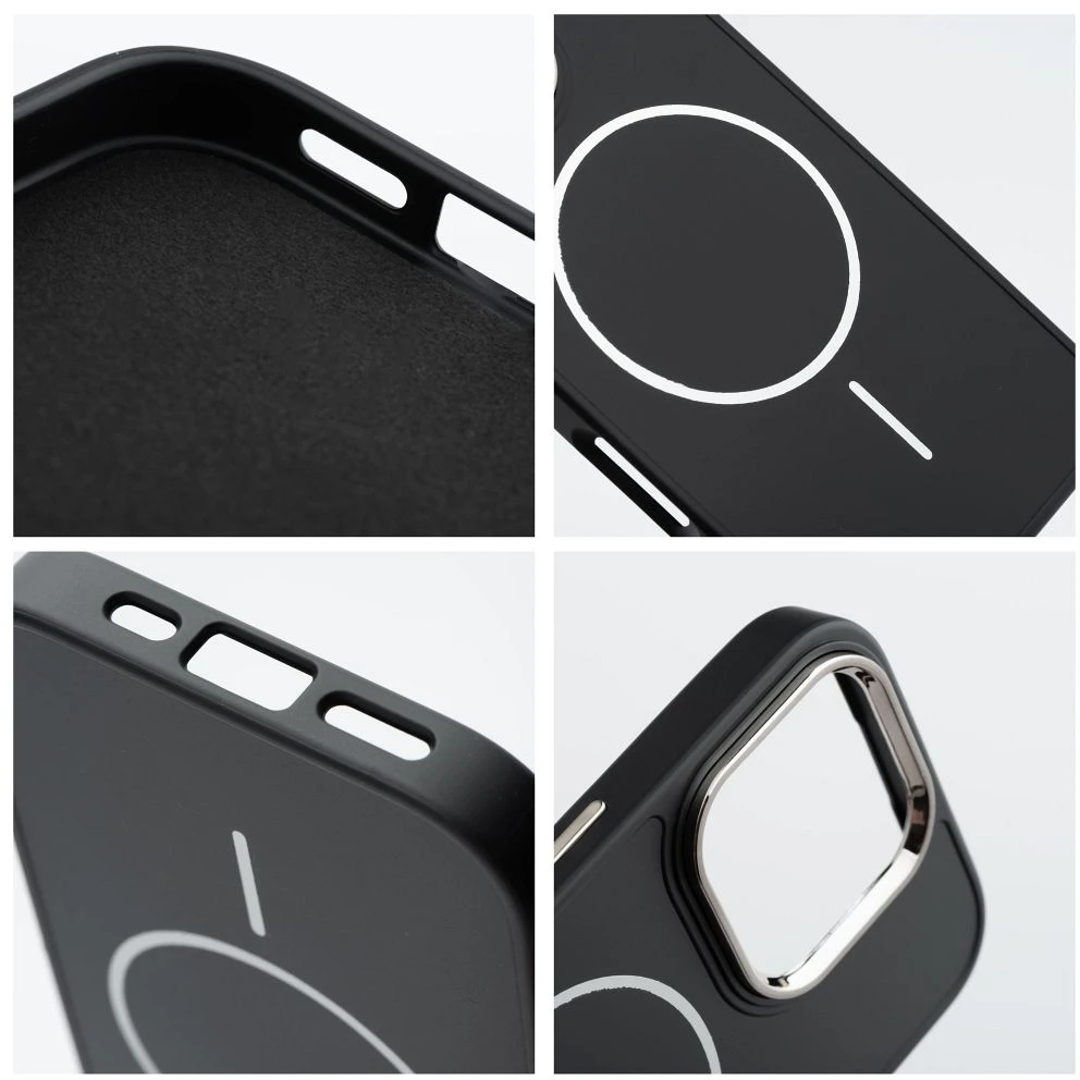 Dėklas Oem Case for iPhone 18 Pro / 17 Pro Frame Mag Cover compatible with MagSafe juodas