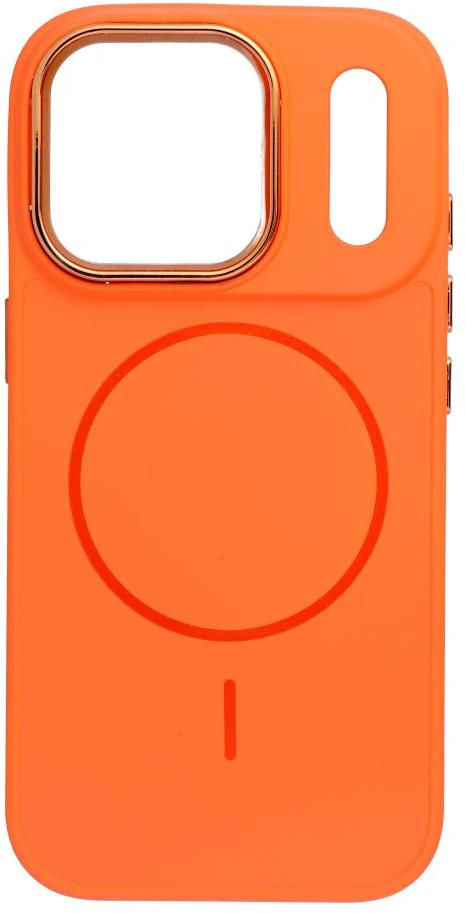 Dėklas Oem Case for iPhone 18 Pro / 17 Pro Frame Mag Cover compatible with MagSafe oranžinis