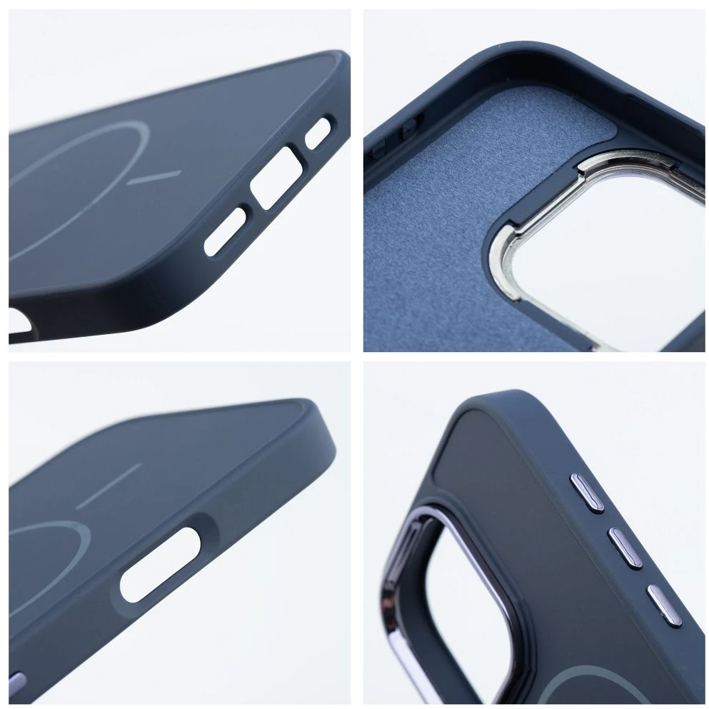 Oem dėklas iPhone 18 Pro / 17 Pro rėmui Mag Cover, suderinamas su MagSafe, tamsiai mėlynas