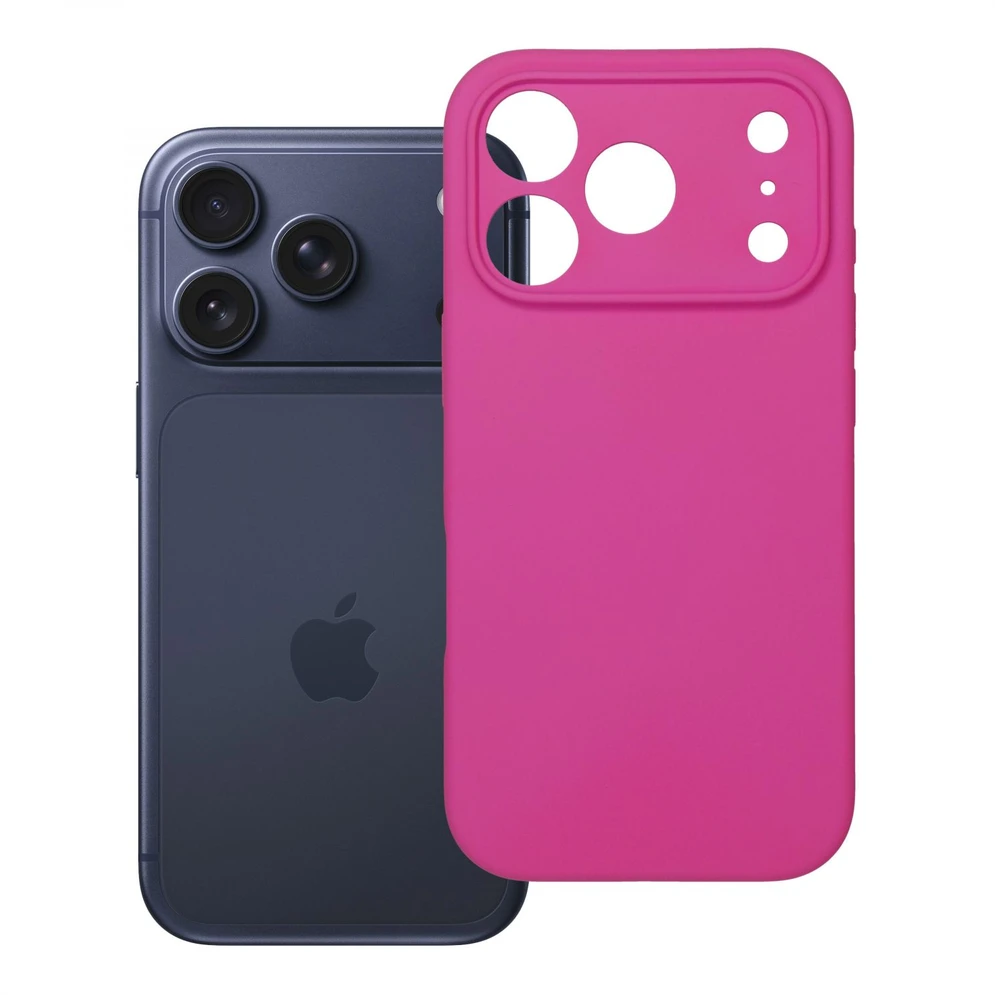 OEM dėklas iPhone 18 Pro / 17 Pro silikoninis 2 mm (didelė anga) rožinis