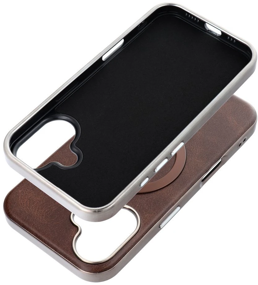 Dėklas Oem Case for iPhone 18 Pro Max / 17 Pro Max Gentleman Mag Cover compatible with MagSafe ruda