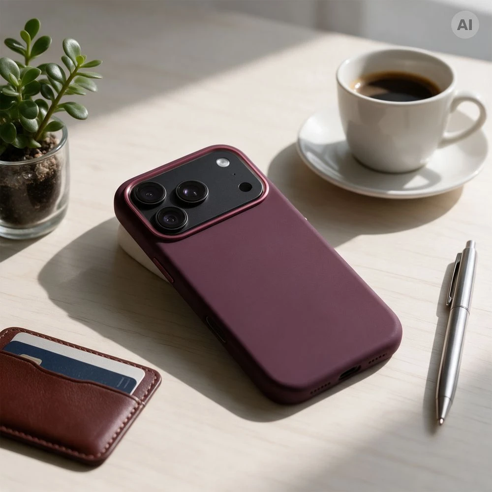 Dėklas iPhone 18 Pro Max / 17 Pro Max Forcell F-Protect Frame Premium, suderinamas su Magsafe, tamsiai vyšninės spalvos
