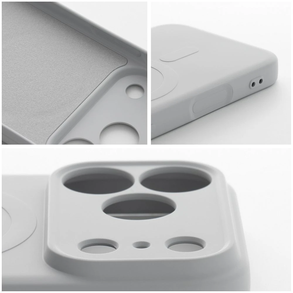 Dėklas Oem Case for iPhone 18 Pro Max / 17 Pro Max Silicone Mag Cover compatible with MagSafe (camera protection) sidabrinis