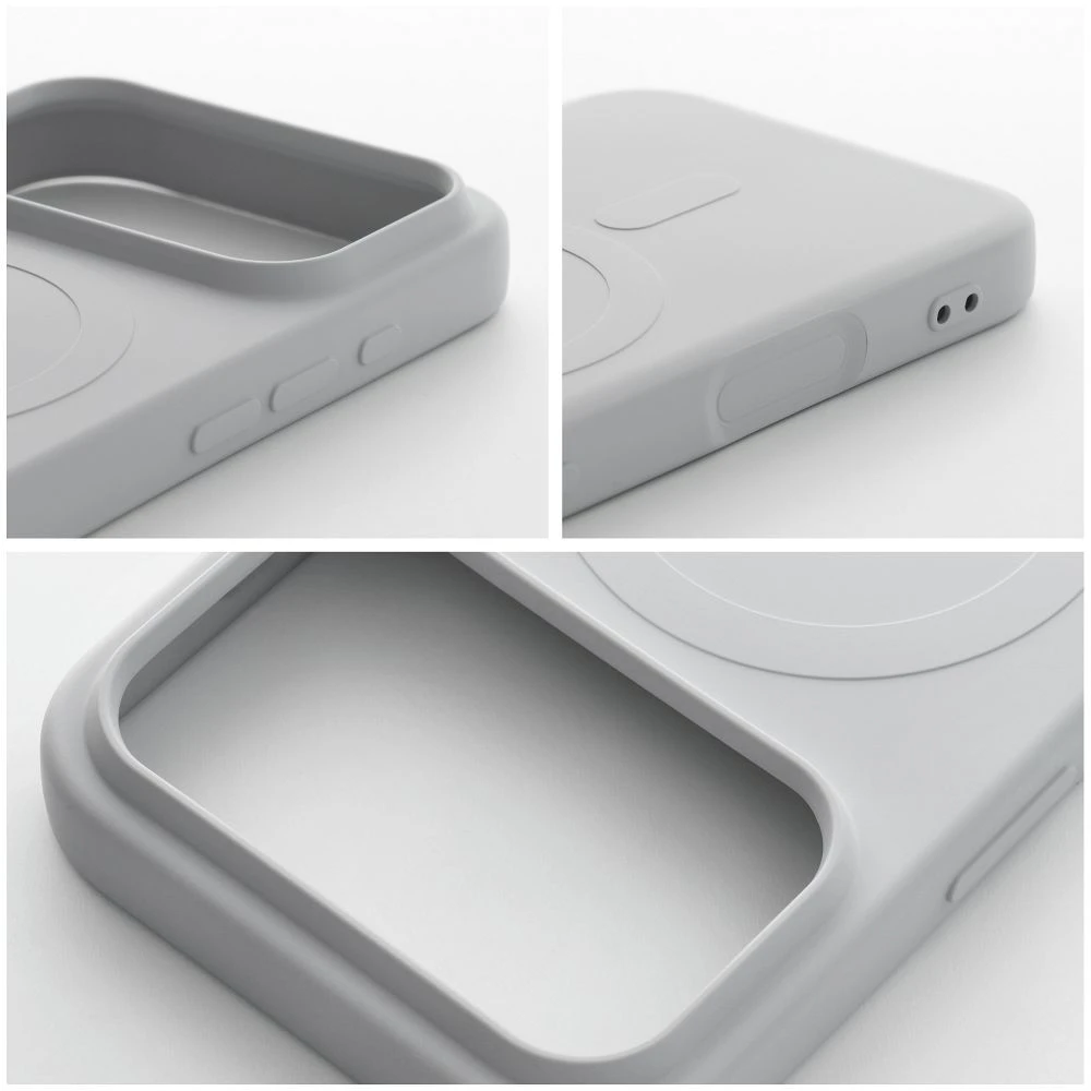 Dėklas Oem Case for iPhone 18 Pro Max / 17 Pro Max Silicone Mag Cover compatible with MagSafe (big hole) sidabrinis