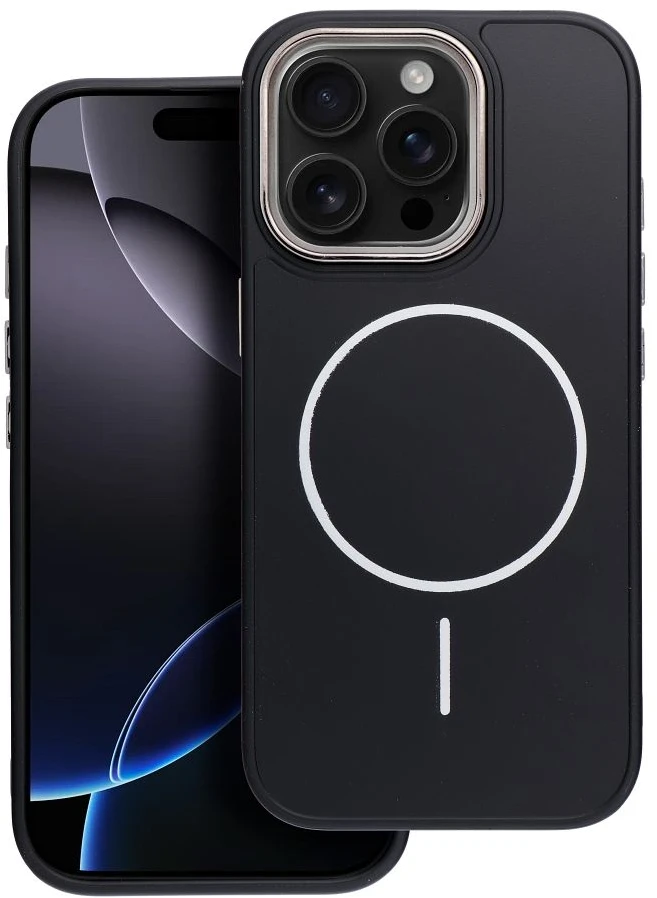 Oem dėklas iPhone 18 Pro Max / 17 Pro Max rėmeliui Mag dangtelis suderinamas su MagSafe juodas