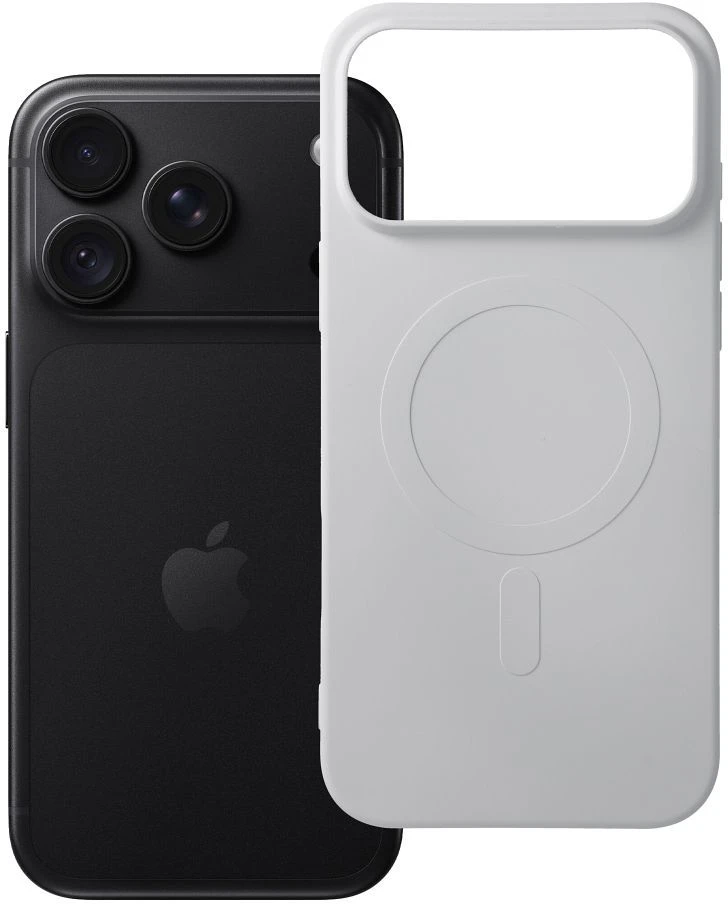 Dėklas Oem Case for iPhone 18 Pro Max / 17 Pro Max Silicone Mag Cover compatible with MagSafe (big hole) sidabrinis