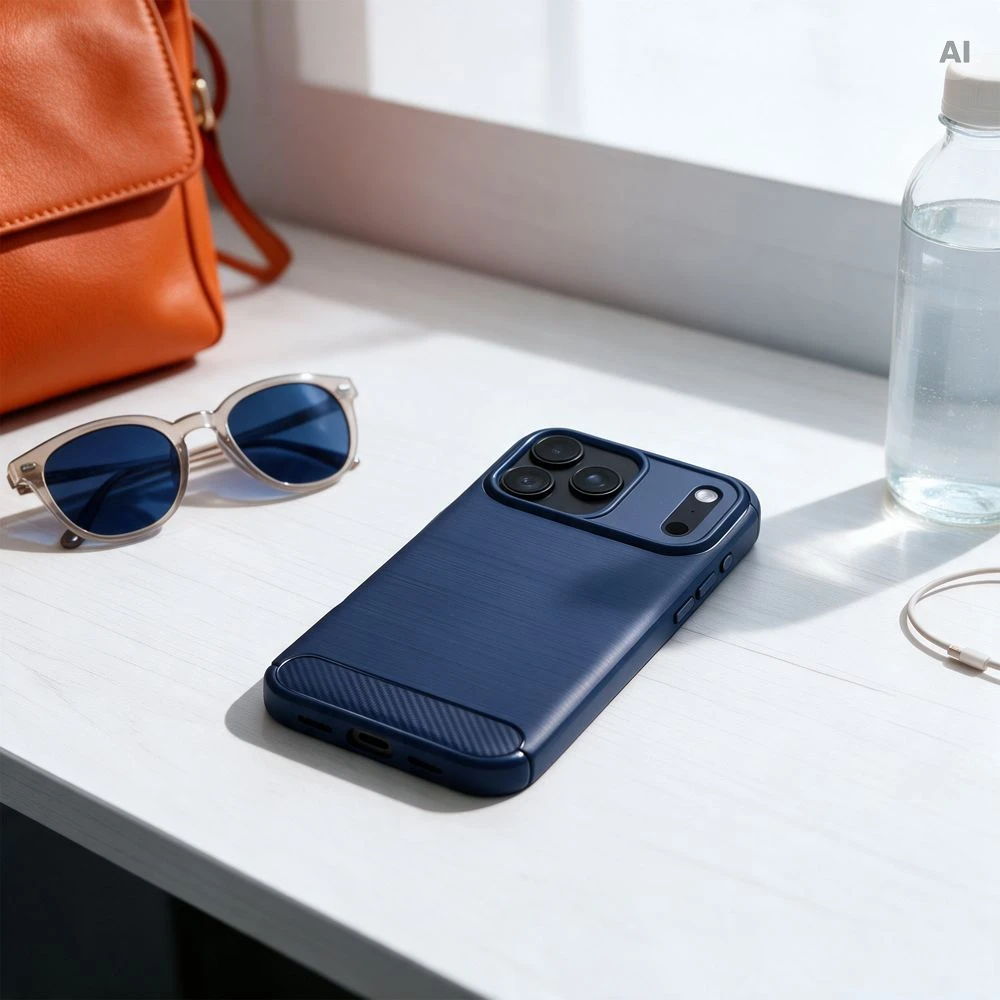 Dėklas Oem Case for iPhone 18 Pro Max / 17 Pro Max Carbon 2.0 navy mėlynas