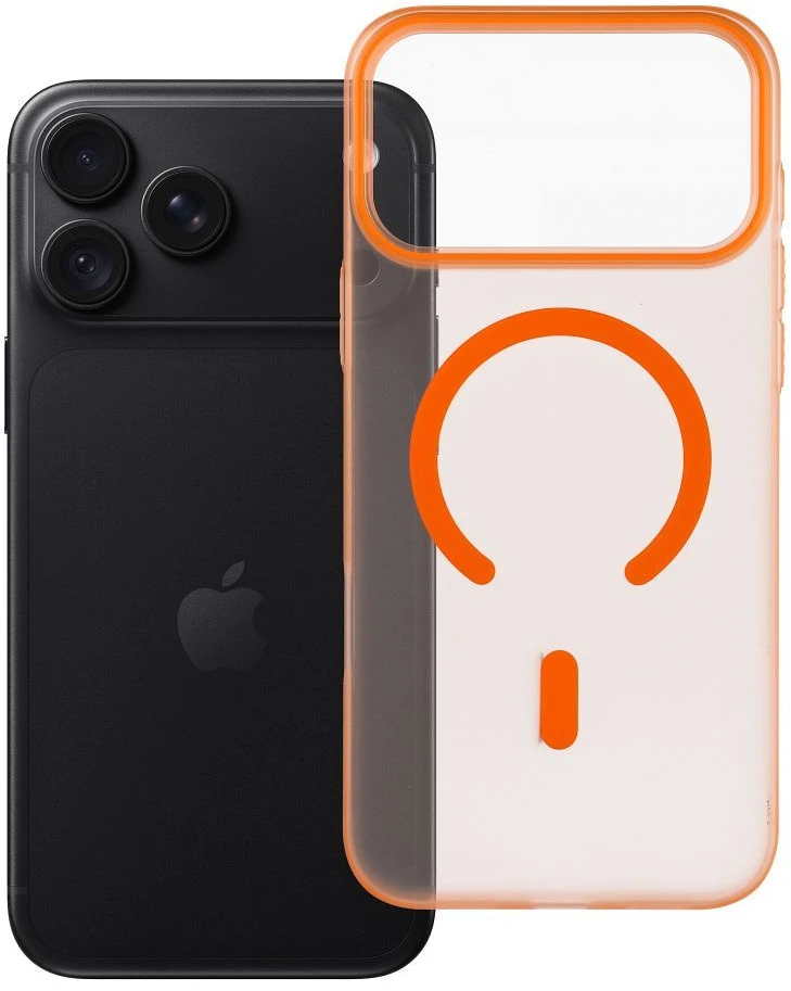 Oem dėklas, skirtas iPhone 18 Pro Max / 17 Pro Max Go Oranžinis, suderinamas su MagSafe – oranžinės spalvos.