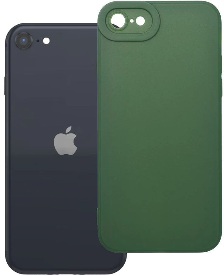 Oem Originalus iPhone 7 / 8 / SE 2020 / SE 2022 matinis 2.0 dėklas, tamsi žalias