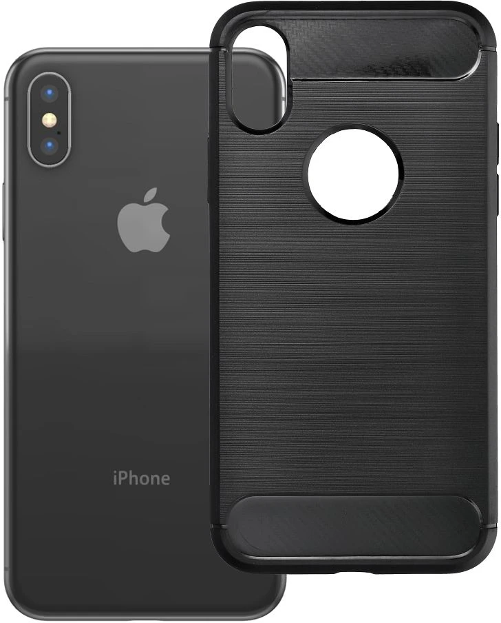 OEM dėklas, skirtas iPhone X Carbon 2.0, juodas