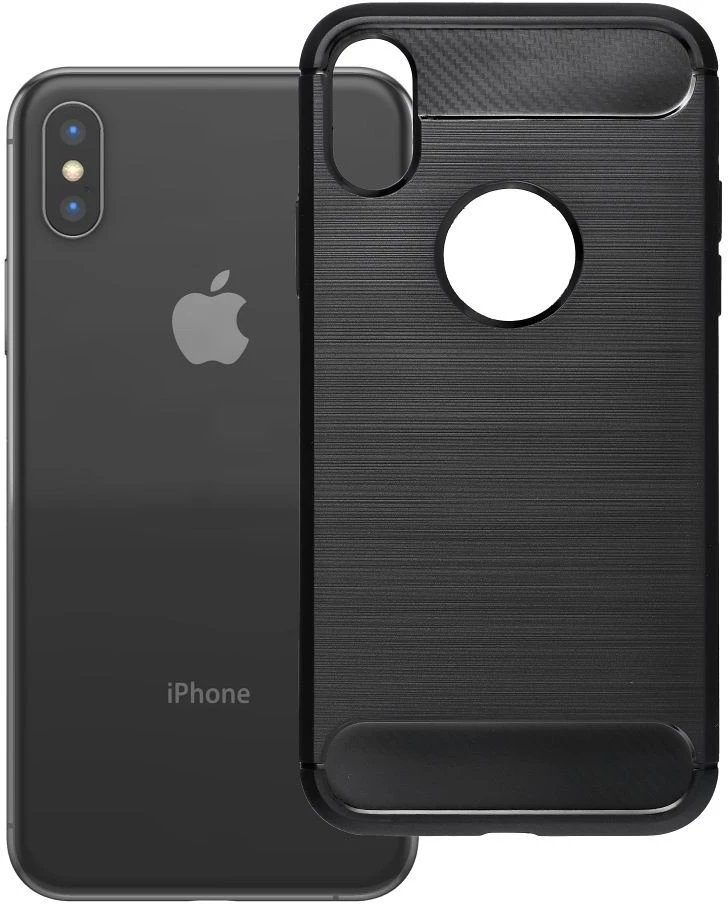 OEM dėklas, skirtas iPhone XS Carbon 2.0, juodas