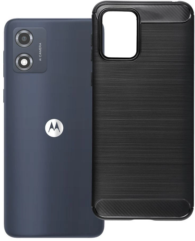 Dėklas Oem Case for Motorola E13 Carbon 2.0 juodas